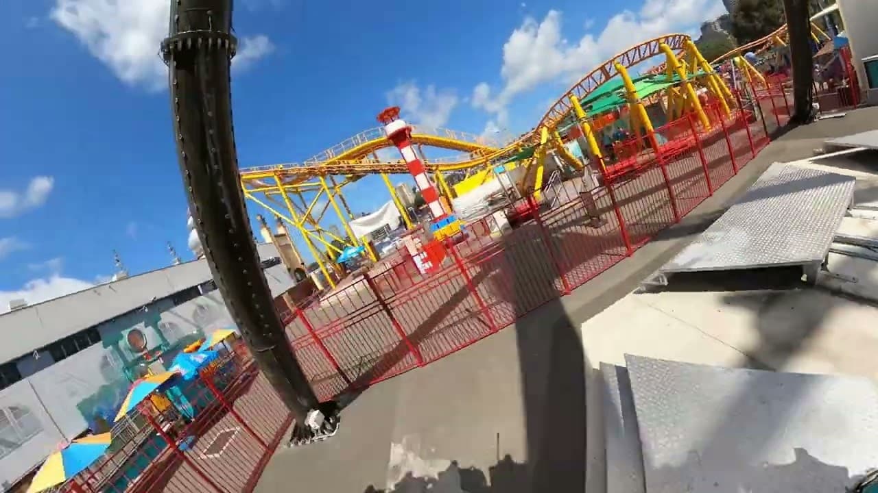 The Sledgehammer thrill ride at Luna Park Sydney
